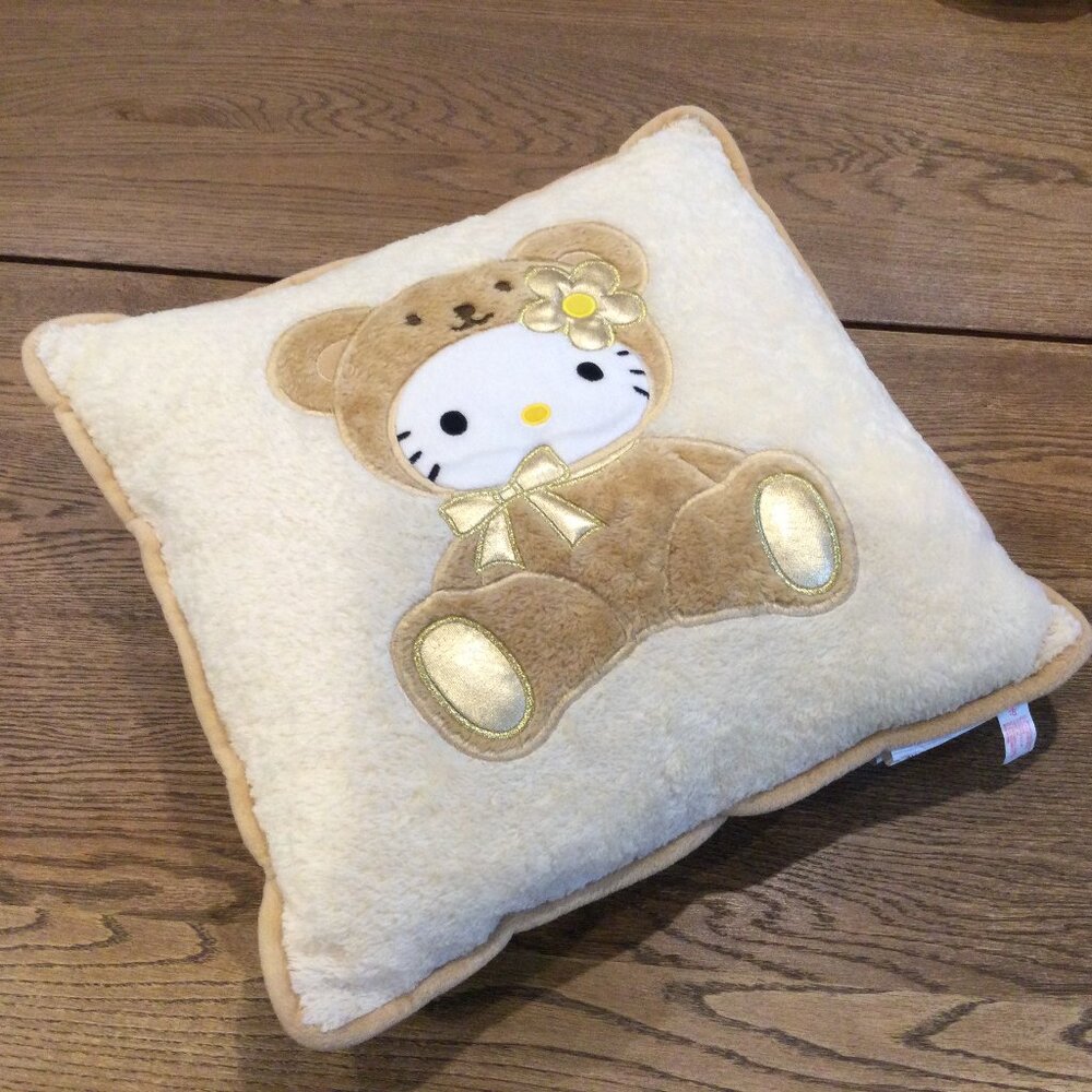 Brown Hello Kitty Pillow - Square Pillow 15inch